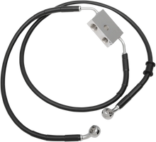 Load image into Gallery viewer, Brake Line - Front - +8" - Black - XL DragSpecialties 614745-8BLK - Side View