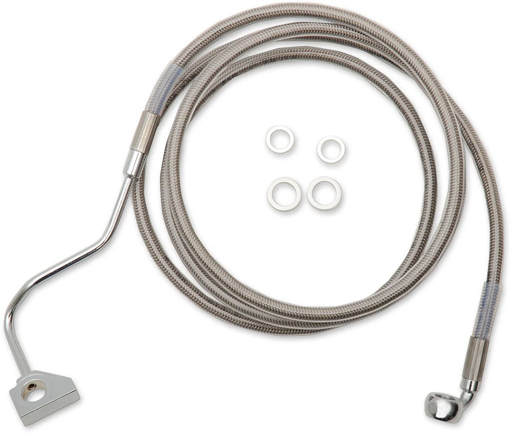 Brake Line - Front - +8" - Stainless Steel DragSpecialties 615220-8 - Main Product View