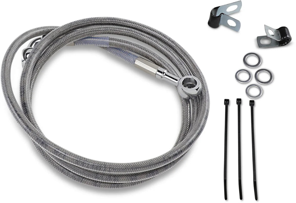 Brake Line - Front - +8" - Stainless Steel DragSpecialties 640115-8 - Main Product View