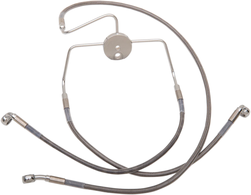 Brake Line - Front - +8" - Stainless Steel DragSpecialties 644410-8 - Main Product View