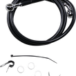 Load image into Gallery viewer, Brake Line - Front - Black - +10" - '04-'10 XL DragSpecialties 660313-10BLK - Main Product View