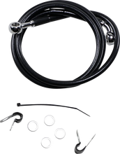 Load image into Gallery viewer, Brake Line - Front - Black - +10" - '04-'10 XL DragSpecialties 660313-10BLK - Main Product View