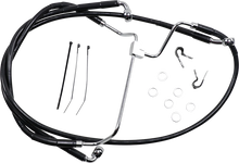 Load image into Gallery viewer, Brake Line - Front - Black - +10" DragSpecialties 614085-10BLK - Main Product View