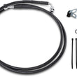 Load image into Gallery viewer, Brake Line - Front - Black - +10" DragSpecialties 640115-10BLK - Main Product View