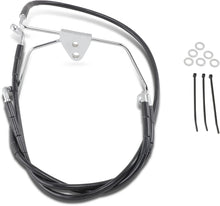 Load image into Gallery viewer, Brake Line - Front - Black - +10" - FLH '96-'07 DragSpecialties 660411-10BLK - Main Product View