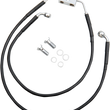 Load image into Gallery viewer, Brake Line - Front - Black - +10" - FXDWG '12-'17 DragSpecialties 612138-10BLK - Main Product View