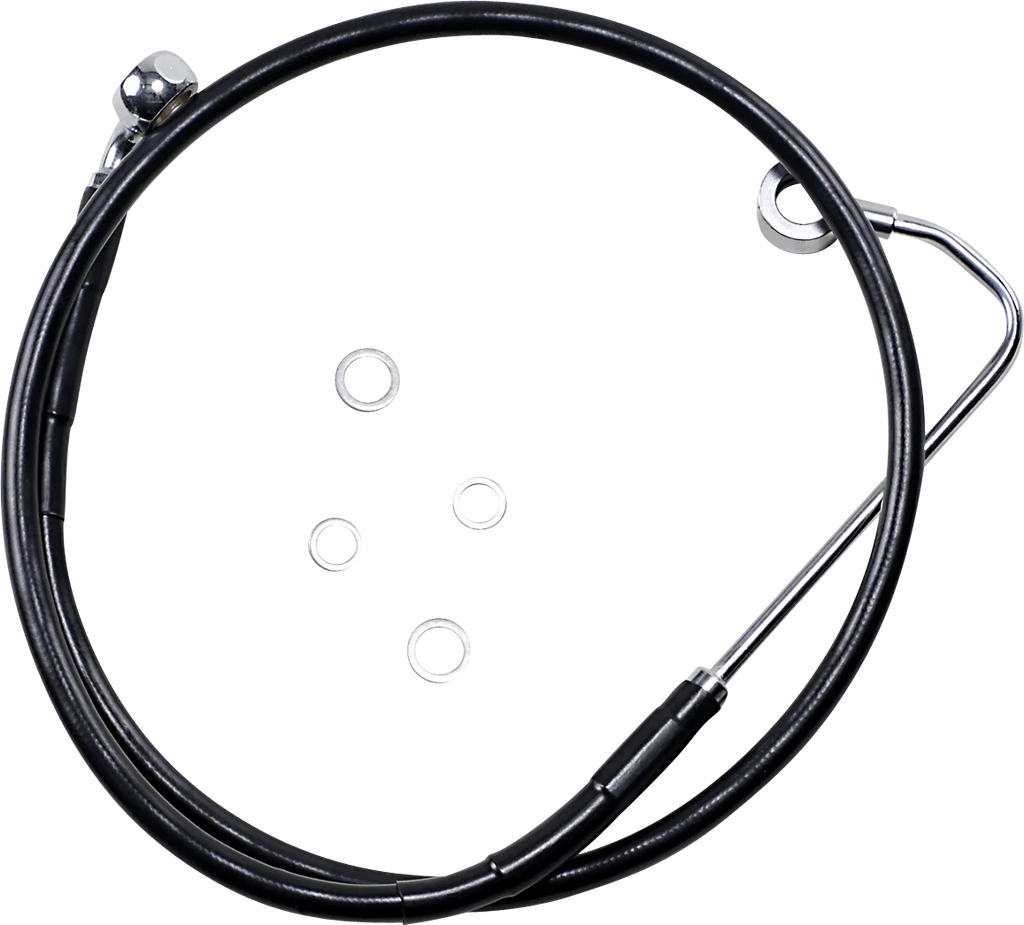 Brake Line - Front - Black - +10" - FXS '12-'13 DragSpecialties 691319-10BLK - Main Product View