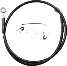 Load image into Gallery viewer, Brake Line - Front - Black - +2" - '04-'10 XL DragSpecialties 660313-2BLK - Main Product View