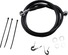 Load image into Gallery viewer, Brake Line - Front - Black - +2" - '99-'07 FXST DragSpecialties 640210-2BLK - Main Product View