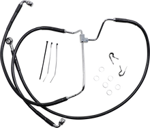 Load image into Gallery viewer, Brake Line - Front - Black - +2" DragSpecialties 614085-2BLK - Main Product View