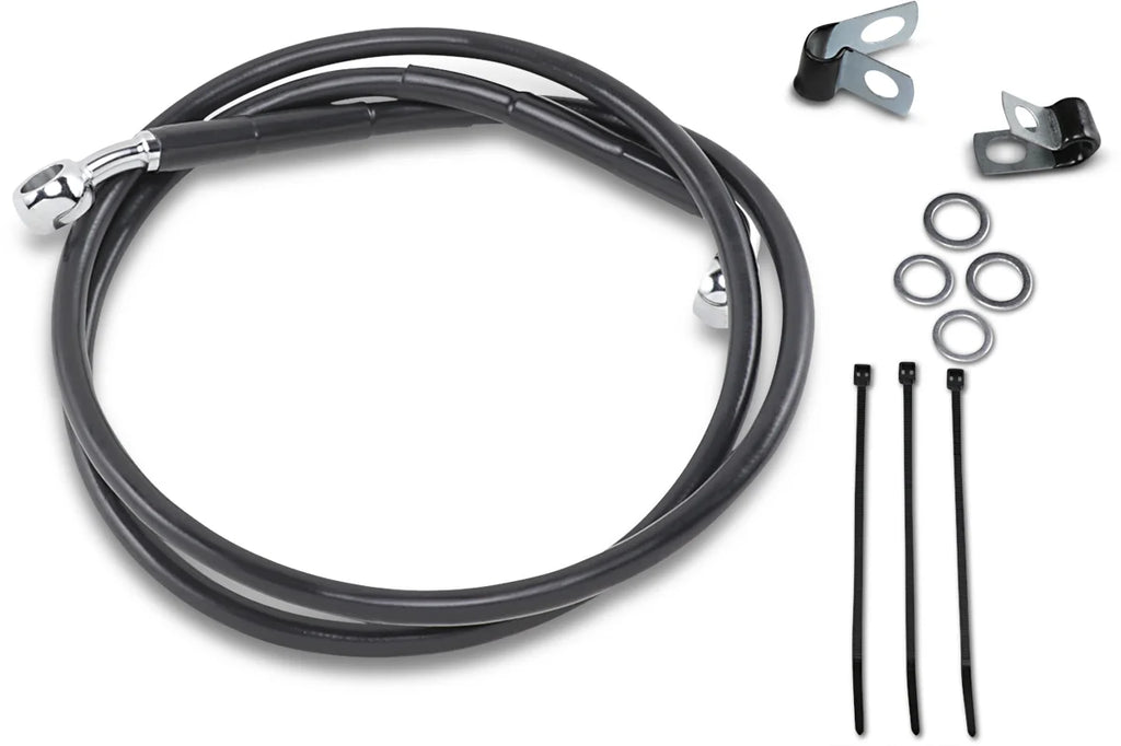Brake Line - Front - Black - +2" DragSpecialties 640113-2BLK - Main Product View