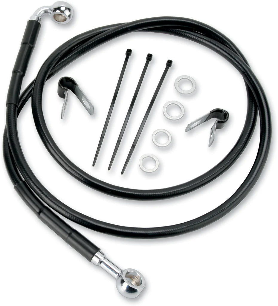 Brake Line - Front - Black - +2" DragSpecialties 640115-2BLK - Main Product View