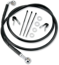 Load image into Gallery viewer, Brake Line - Front - Black - +2" DragSpecialties 640115-2BLK - Main Product View