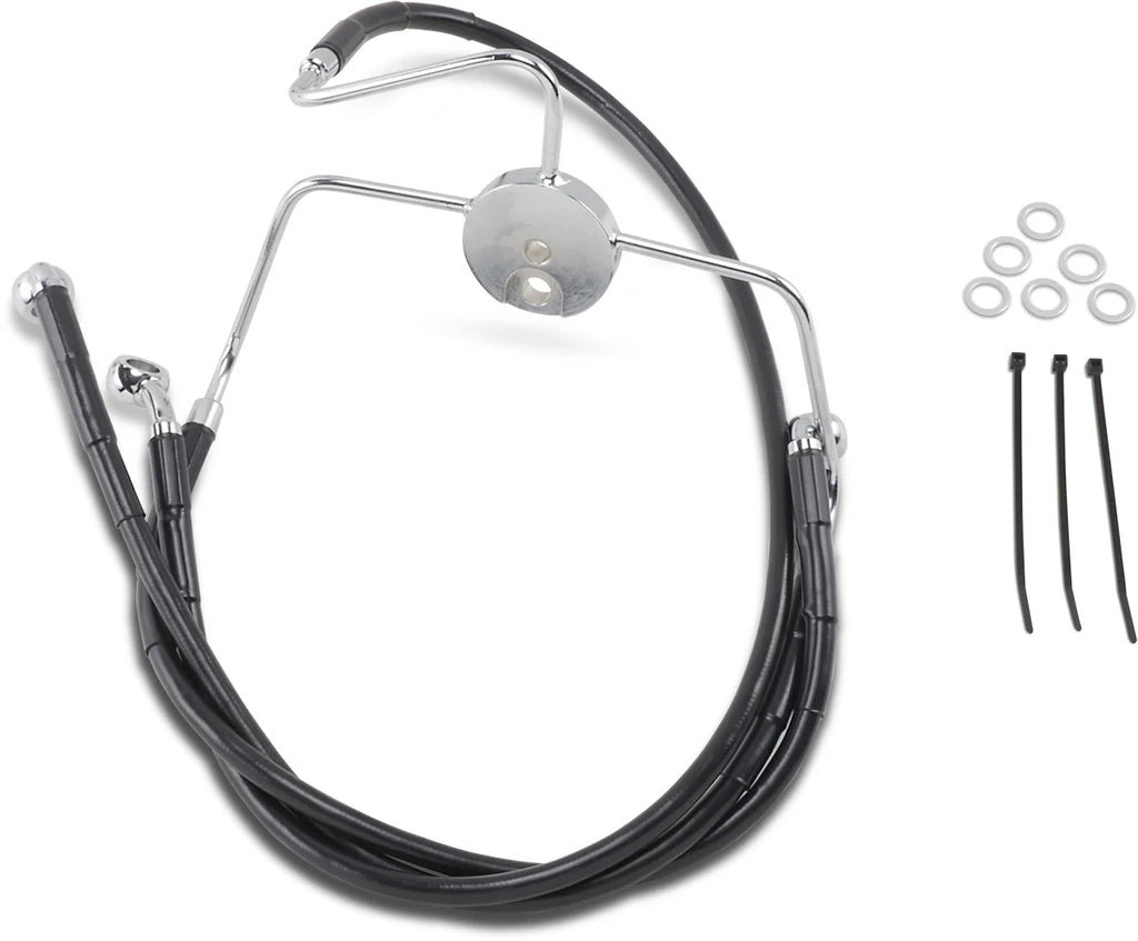 Brake Line - Front - Black - +2" DragSpecialties 644410-2BLK - Main Product View