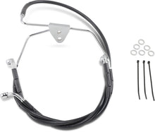 Load image into Gallery viewer, Brake Line - Front - Black - +2" - FLH '96-'07 DragSpecialties 660411-2BLK - Main Product View