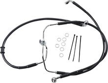 Load image into Gallery viewer, Brake Line - Front - Black - +2" - FXDF '08-'17 DragSpecialties 660325-2BLK - Main Product View