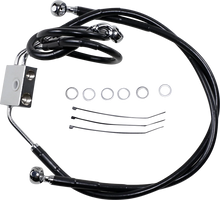 Load image into Gallery viewer, Brake Line - Front - Black - +2" - FXDF '12-'17 DragSpecialties 612137-2BLK - Main Product View