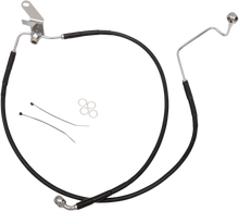 Load image into Gallery viewer, Brake Line - Front - Black - +2" - Softail '04-'06 DragSpecialties 640223-2BLK - Main Product View