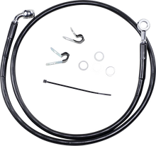 Load image into Gallery viewer, Brake Line - Front - Black - +4" - '04-'10 XL DragSpecialties 660313-4BLK - Main Product View