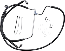 Load image into Gallery viewer, Brake Line - Front - Black - +4" DragSpecialties 614085-4BLK - Main Product View