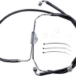 Load image into Gallery viewer, Brake Line - Front - Black - +4" DragSpecialties 620085-4BLK - Main Product View
