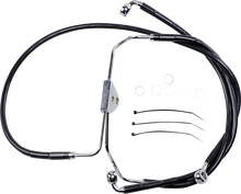 Load image into Gallery viewer, Brake Line - Front - Black - +4" DragSpecialties 620085-4BLK - Main Product View