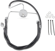 Load image into Gallery viewer, Brake Line - Front - Black - +4" DragSpecialties 644410-4BLK - Main Product View