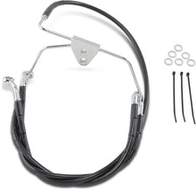 Load image into Gallery viewer, Brake Line - Front - Black - +4" - FLH '96-'07 DragSpecialties 660411-4BLK - Main Product View