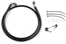 Load image into Gallery viewer, Brake Line - Front - Black - +4" - FXD '00-'05 DragSpecialties 640112-4BLK - Main Product View