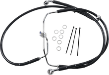 Load image into Gallery viewer, Brake Line - Front - Black - +4" - FXDF '08-'17 DragSpecialties 660325-4BLK - Main Product View