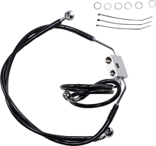 Load image into Gallery viewer, Brake Line - Front - Black - +4" - FXDF '12-'17 DragSpecialties 612137-4BLK - Main Product View