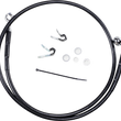 Load image into Gallery viewer, Brake Line - Front - Black - +6" - '04-'10 XL DragSpecialties 660313-6BLK - Main Product View
