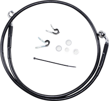 Load image into Gallery viewer, Brake Line - Front - Black - +6" - '04-'10 XL DragSpecialties 660313-6BLK - Main Product View