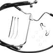 Load image into Gallery viewer, Brake Line - Front - Black - +6" DragSpecialties 614085-6BLK - Main Product View