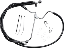 Load image into Gallery viewer, Brake Line - Front - Black - +6" DragSpecialties 614085-6BLK - Main Product View