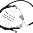 Load image into Gallery viewer, Brake Line - Front - Black - +6" DragSpecialties 620085-6BLK - Main Product View