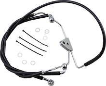 Load image into Gallery viewer, Brake Line - Front - Black - +6" DragSpecialties 620085-6BLK - Main Product View