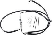 Load image into Gallery viewer, Brake Line - Front - Black - +6" - FXDF '08-'17 DragSpecialties 660325-6BLK - Main Product View