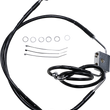Load image into Gallery viewer, Brake Line - Front - Black - +6" - FXDF '12-'17 DragSpecialties 612137-6BLK - Main Product View