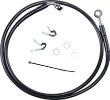 Load image into Gallery viewer, Brake Line - Front - Black - +8" - '04-'10 XL DragSpecialties 660313-8BLK - Main Product View