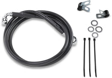 Load image into Gallery viewer, Brake Line - Front - Black - +8" - '99-'07 FXST DragSpecialties 640210-8BLK - Main Product View