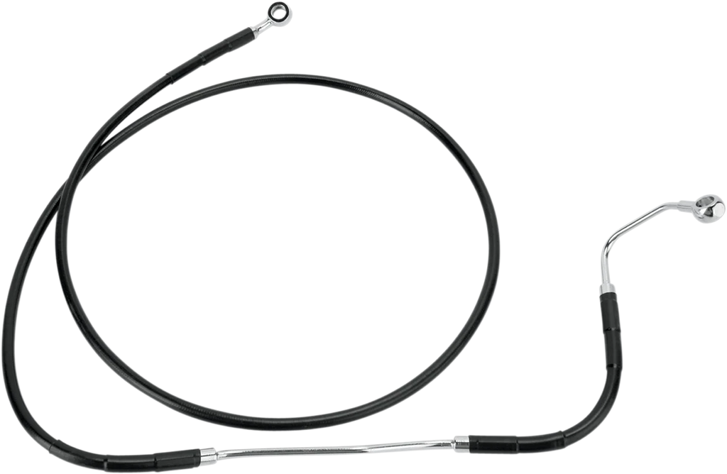 Brake Line - Front - Black - +8" ABS DragSpecialties 691182-8BLK - Main Product View