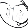 Load image into Gallery viewer, Brake Line - Front - Black - +8" DragSpecialties 614085-8BLK - Main Product View