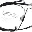 Load image into Gallery viewer, Brake Line - Front - Black - +8" DragSpecialties 620085-8BLK - Main Product View