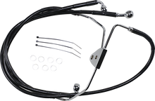 Load image into Gallery viewer, Brake Line - Front - Black - +8" DragSpecialties 620085-8BLK - Main Product View