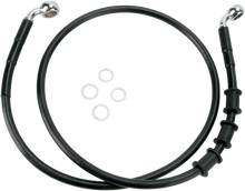 Load image into Gallery viewer, Brake Line - Front - Black - +8" DragSpecialties 680219-8BLK - Main Product View