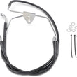 Load image into Gallery viewer, Brake Line - Front - Black - +8" - FLH '96-'07 DragSpecialties 660411-8BLK - Main Product View