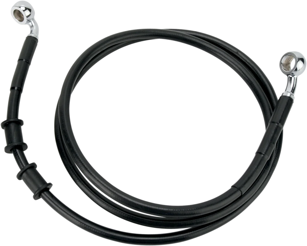 Brake Line - Front - Black - +8" - FXDB '08-'17 DragSpecialties 660324-8BLK - Main Product View