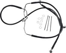 Load image into Gallery viewer, Brake Line - Front - Black - +8" - FXDF '08-'17 DragSpecialties 660325-8BLK - Main Product View