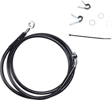 Load image into Gallery viewer, Brake Line - Front - Black - +8" - XL DragSpecialties 660310-8BLK - Main Product View